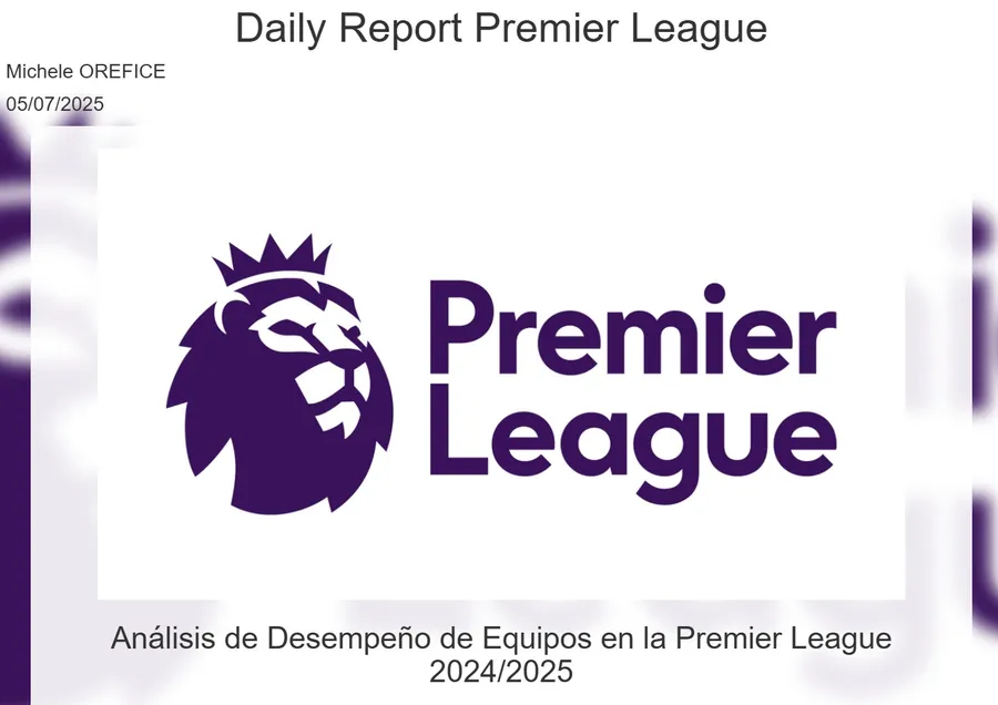 Automated Premier League reporting output